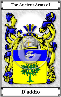 D'addio Family Crest Download (JPG) Book Plated - 600 DPI
