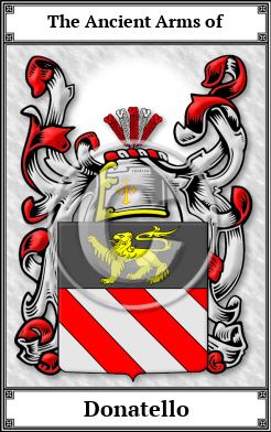 Donatello Family Crest Download (JPG) Book Plated - 600 DPI