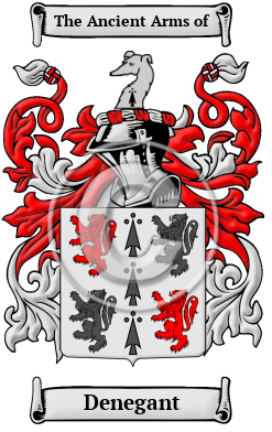 Denegant Family Crest/Coat of Arms