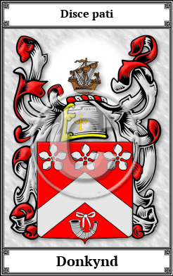 Donkynd Family Crest Download (JPG) Book Plated - 300 DPI