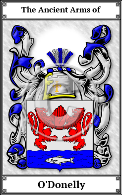 O'Donelly Family Crest Download (JPG)  Book Plated - 150 DPI