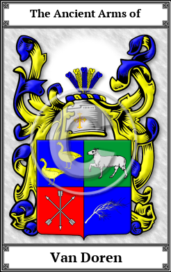 Van Doren Family Crest Download (JPG)  Book Plated - 150 DPI