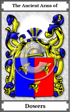 Dowers Family Crest Download (JPG) Book Plated - 600 DPI