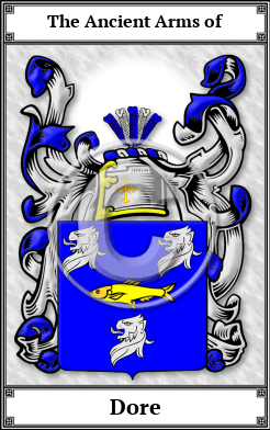 Dore Family Crest Download (JPG)  Book Plated - 150 DPI