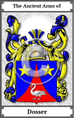 Dosser Family Crest Download (JPG) Book Plated - 600 DPI
