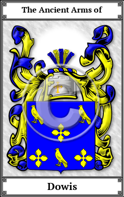 Dowis Family Crest Download (JPG) Book Plated - 600 DPI