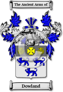 Dowland Family Crest Download (jpg) Legacy Series - 150 DPI