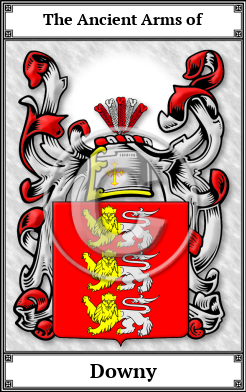 Downy Family Crest Download (JPG)  Book Plated - 150 DPI