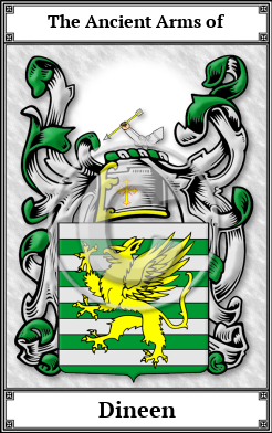 Dineen Family Crest Download (JPG)  Book Plated - 150 DPI