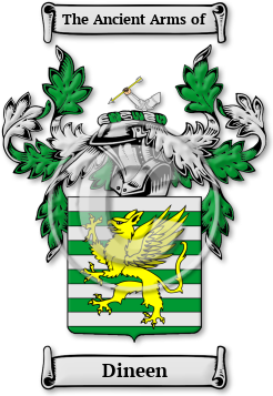 Dineen Family Crest Download (jpg) Legacy Series - 150 DPI