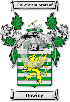 Dowing Family Crest Download (jpg) Legacy Series - 150 DPI