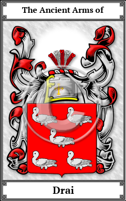 Drai Family Crest Download (JPG) Book Plated - 600 DPI