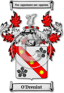 O'Drenint Family Crest Download (JPG) Legacy Series - 300 DPI