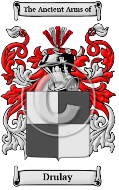 Drulay Family Crest/Coat of Arms