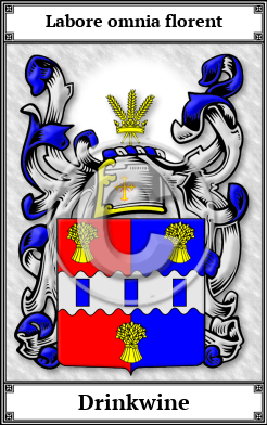 Drinkwine Family Crest Download (JPG)  Book Plated - 150 DPI