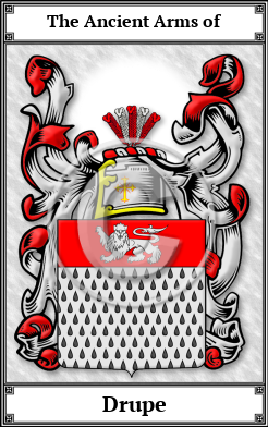 Drupe Family Crest Download (JPG)  Book Plated - 150 DPI