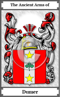 Dumer Family Crest Download (JPG)  Book Plated - 150 DPI