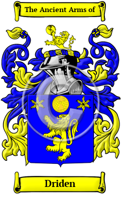 Driden Family Crest/Coat of Arms