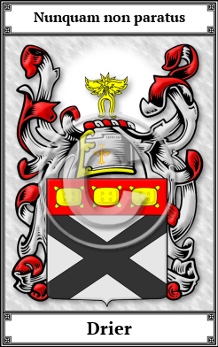 Drier Family Crest Download (JPG) Book Plated - 600 DPI