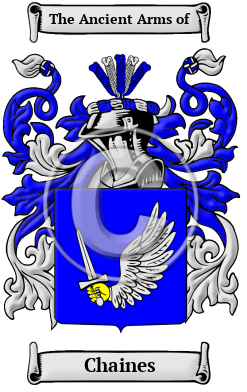 Chaines Family Crest/Coat of Arms