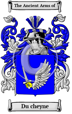 Du cheyne Family Crest/Coat of Arms