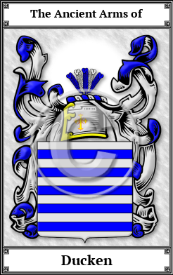 Ducken Family Crest Download (JPG)  Book Plated - 150 DPI