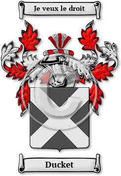 Ducket Family Crest Download (jpg) Legacy Series - 150 DPI