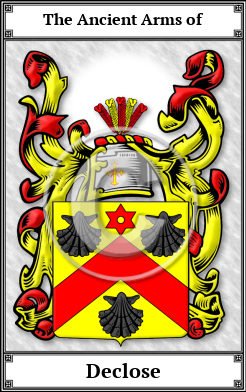 Declose Family Crest Download (JPG) Book Plated - 600 DPI