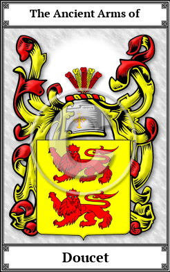 Doucet Family Crest Download (JPG)  Book Plated - 150 DPI