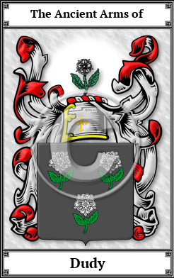 Dudy Family Crest Download (JPG) Book Plated - 600 DPI