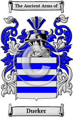 Dueker Family Crest/Coat of Arms