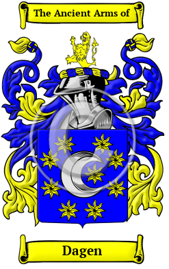 Dagen Family Crest/Coat of Arms