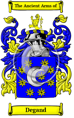 Degand Family Crest/Coat of Arms