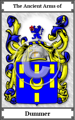Dummer Family Crest Download (JPG)  Book Plated - 150 DPI