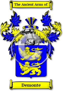 Demonte Family Crest Download (jpg) Legacy Series - 150 DPI
