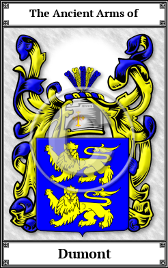 Dumont Family Crest Download (JPG)  Book Plated - 150 DPI