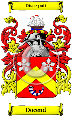 Docend Family Crest/Coat of Arms