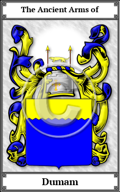 Dumam Family Crest Download (JPG)  Book Plated - 150 DPI