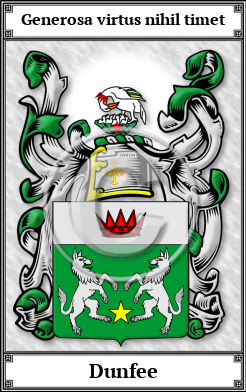 Dunfee Family Crest Download (JPG) Book Plated - 600 DPI