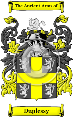Duplessy Family Crest/Coat of Arms