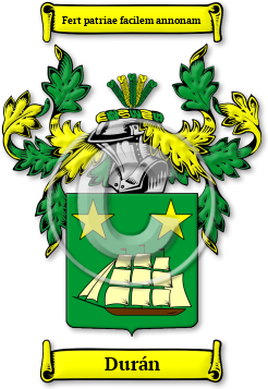 Durán Family Crest Download (jpg) Legacy Series - 150 DPI