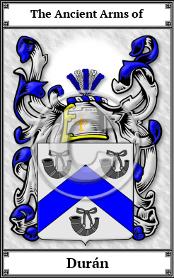 Durán Family Crest Download (JPG) Book Plated - 600 DPI