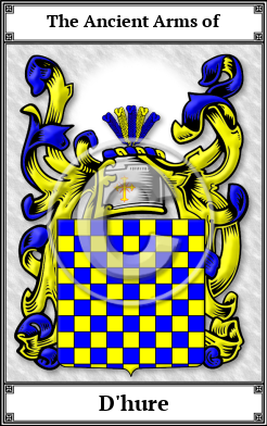 D'hure Family Crest Download (JPG) Book Plated - 600 DPI
