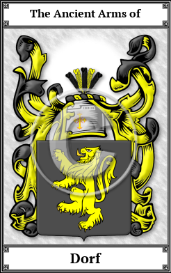 Dorf Family Crest Download (JPG)  Book Plated - 150 DPI