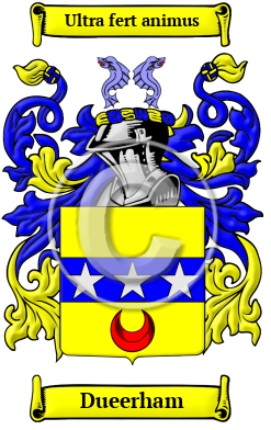 Dueerham Family Crest/Coat of Arms
