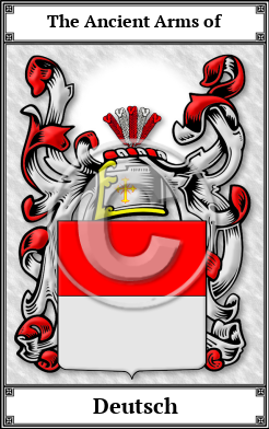Deutsch Family Crest Download (JPG) Book Plated - 600 DPI