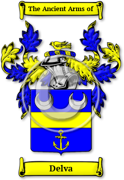 Delva Family Crest Download (jpg) Legacy Series - 150 DPI