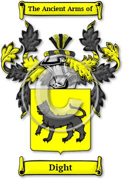 Dight Family Crest Download (jpg) Legacy Series - 150 DPI