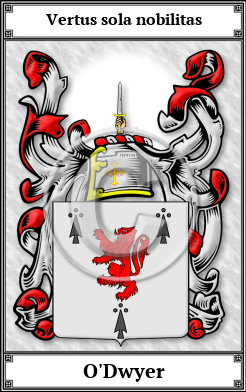 O'Dwyer Family Crest Download (JPG)  Book Plated - 150 DPI