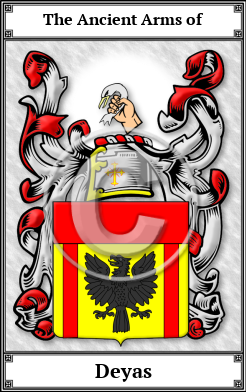 Deyas Family Crest Download (JPG)  Book Plated - 150 DPI